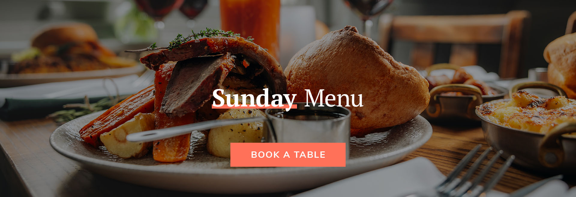 Sunday Menu at The Crown Tavern