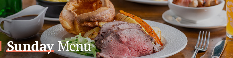 Sunday Menu at The Crown Tavern